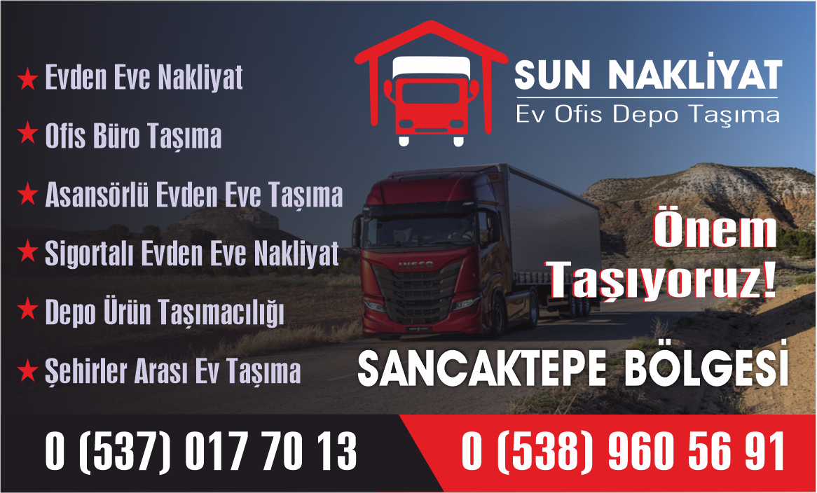 sancaktepe Evden Eve Nakliyat Firması, sancaktepe ev, ofis, Büro ve Şehirler Arası Taşımacılık